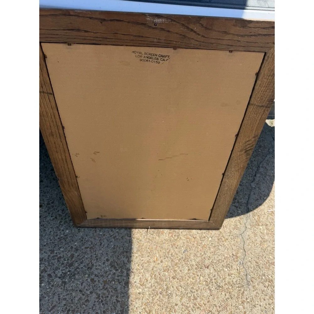 Vintage Lite Miller Wood Framed Bar Mirror 29.5x23.5